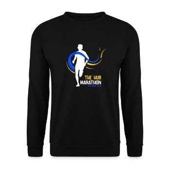 Marathon April 17, 2023 at the Hub of the Universe - Unisex Sweatshirt - black - Front - Alina (178cm) & Michal (187cm)