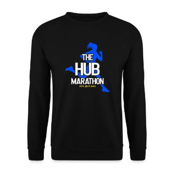 Marathon April 17, 2023 at the Hub of the Universe - Unisex Sweatshirt - black - Front - Alina (178cm) & Michal (187cm)