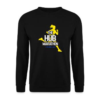 Marathon April 17, 2023 at the Hub of the Universe - Unisex Sweatshirt - black - Front - Alina (178cm) & Michal (187cm)