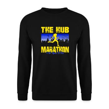 Marathon April 17, 2023 at the Hub of the Universe - Unisex Sweatshirt - black - Front - Alina (178cm) & Michal (187cm)