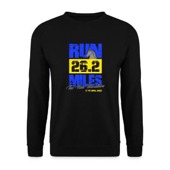 Marathon April 17, 2023 at the Hub of the Universe - Unisex Sweatshirt - black - Front - Alina (178cm) & Michal (187cm)