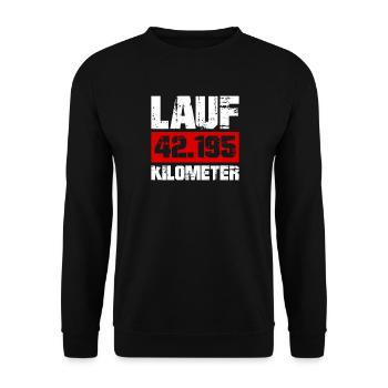 Laufen Sie 26,2 Meilen Marathon Herausforderung - Unisex Pullover - Schwarz - Vorne - Alina (178cm) & Michal (187cm)