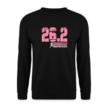 Laufen Sie 26,2 Meilen Marathon Herausforderung - Unisex Pullover - Schwarz - Vorne - Alina (178cm) & Michal (187cm)