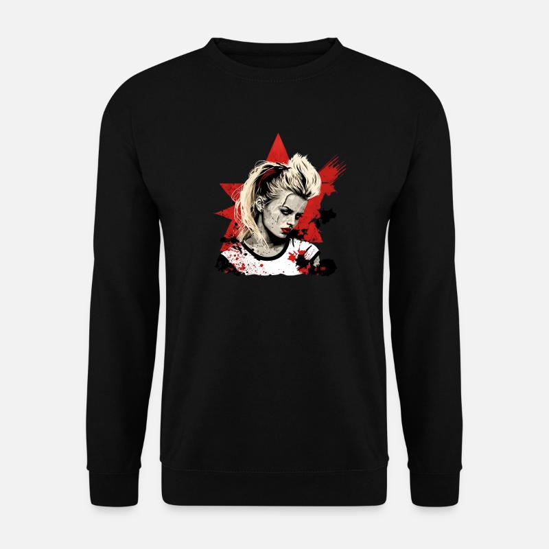 Punk Mädchen - Unisex Pullover - Schwarz