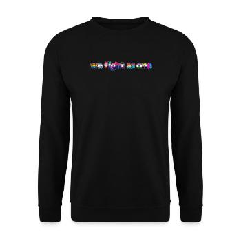 Stolz, wir kämpfen als Einheit - Unisex Pullover - Schwarz - Vorne - Alina (178cm) & Michal (187cm)