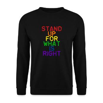 Déclaration LGBT de la fierté - Sweat-shirt Unisexe - noir - Devant - Alina (178cm) & Michal (187cm)