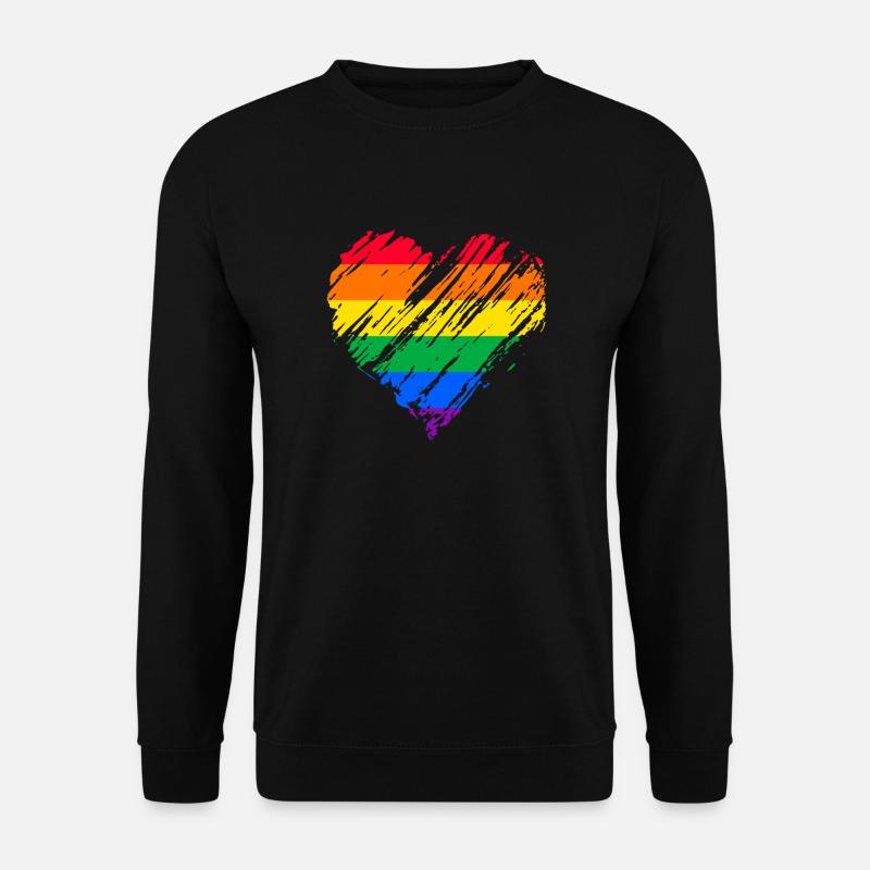 Pride LGBTQ Herz - Unisex Pullover - Schwarz