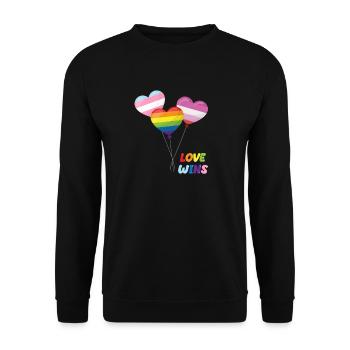 Fier LGBTQ. Déclaration - Sweat-shirt Unisexe - noir - Devant - Alina (178cm) & Michal (187cm)