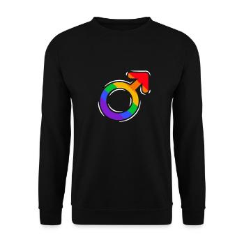 Stolz LGBTQ. Stellungnahme - Unisex Pullover - Schwarz - Vorne - Alina (178cm) & Michal (187cm)