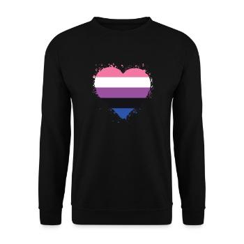 Pride LGBTQ. Aussage - Unisex Pullover - Schwarz - Vorne - Alina (178cm) & Michal (187cm)