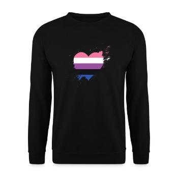 Pride LGBTQ. Aussage - Unisex Pullover - Schwarz - Vorne - Alina (178cm) & Michal (187cm)