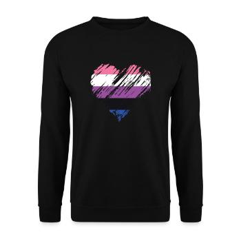 Pride LGBTQ. Aussage - Unisex Pullover - Schwarz - Vorne - Alina (178cm) & Michal (187cm)