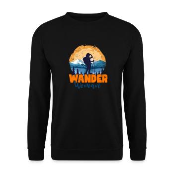 Wander Women in Nature - Unisex Sweatshirt - black - Front - Alina (178cm) & Michal (187cm)