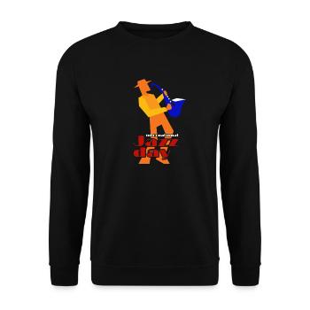Jazz Music Improvisation Festival - Unisex Sweatshirt - black - Front - Alina (178cm) & Michal (187cm)