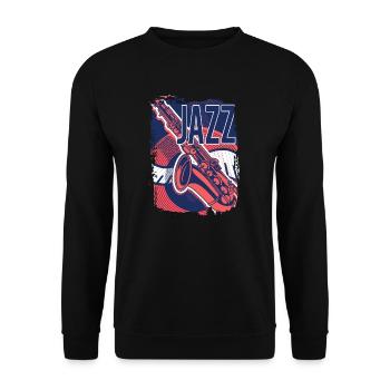 Jazz Music Improvisation Festival - Unisex Sweatshirt - black - Front - Alina (178cm) & Michal (187cm)