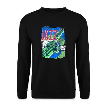 Jazz Musik Improvisation Festival - Unisex Pullover - Schwarz - Vorne - Alina (178cm) & Michal (187cm)