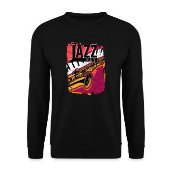 Jazz Music Improvisation Festival - Unisex Sweatshirt - black - Front - Alina (178cm) & Michal (187cm)