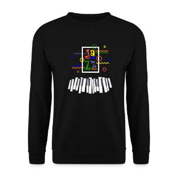 Jazz Music Improvisation Festival - Unisex Sweatshirt - black - Front - Alina (178cm) & Michal (187cm)