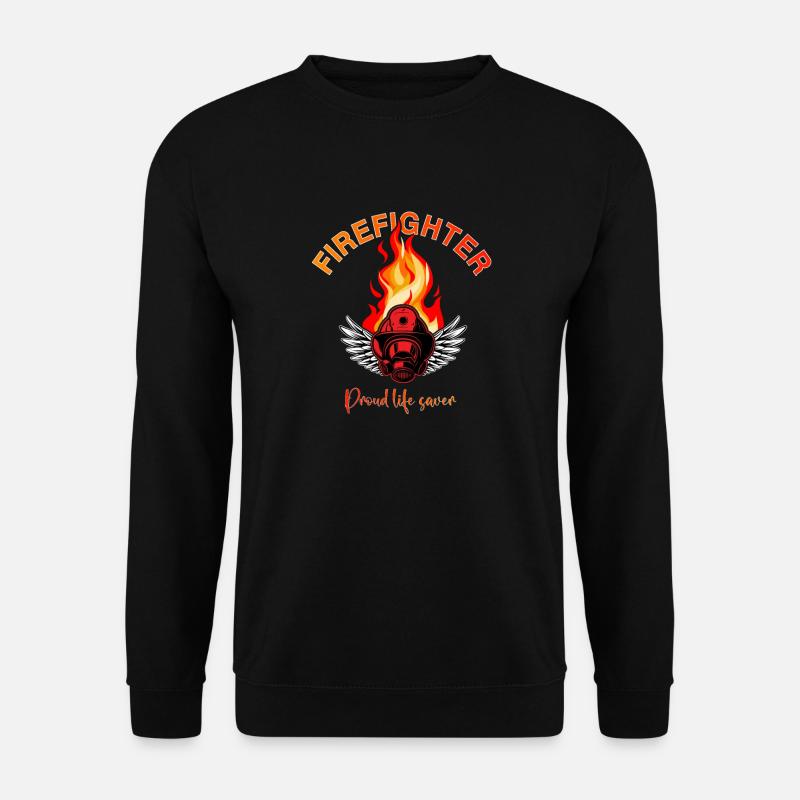 Fireman Firefighter Feuerwehrmann - Unisex Pullover - Schwarz