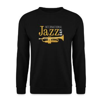 Jazz Musik Improvisation Festival - Unisex Pullover - Schwarz - Vorne - Alina (178cm) & Michal (187cm)