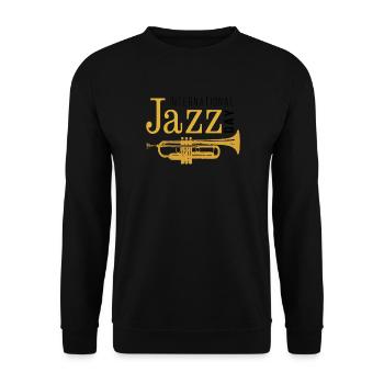 Jazz Music Improvisation Festival - Unisex Sweatshirt - black - Front - Alina (178cm) & Michal (187cm)