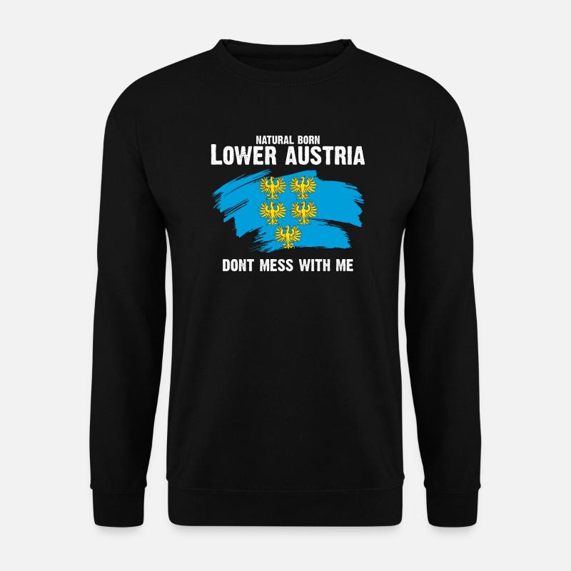 natural born lower austria echter Niederösterreich - Unisex Pullover - Schwarz