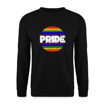 Pride LGBT Liebe gewinnt, wir sind queer und stolz - Unisex Pullover - Schwarz - Vorne - Alina (178cm) & Michal (187cm)