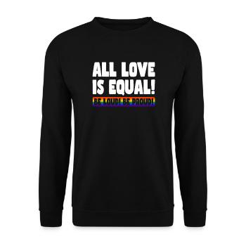Pride LGBT love wins, we are queer and proud - Unisex Sweatshirt - black - Front - Alina (178cm) & Michal (187cm)
