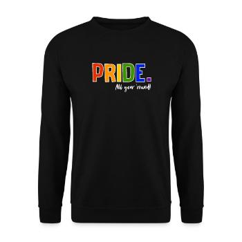 Pride LGBT love wins, we are queer and proud - Unisex Sweatshirt - black - Front - Alina (178cm) & Michal (187cm)