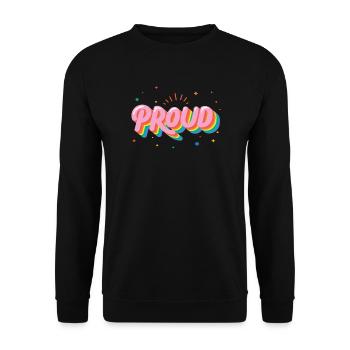 Pride LGBT Liebe gewinnt, wir sind queer und stolz - Unisex Pullover - Schwarz - Vorne - Alina (178cm) & Michal (187cm)