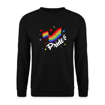Pride LGBT love wins, we are queer and proud - Unisex Sweatshirt - black - Front - Alina (178cm) & Michal (187cm)