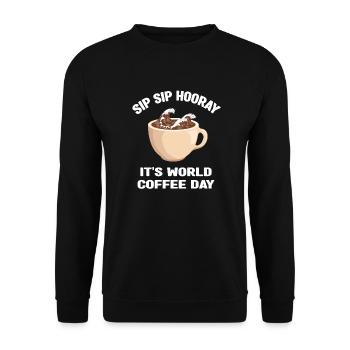 World Coffee Day - Unisex Sweatshirt - black - Front - Alina (178cm) & Michal (187cm)