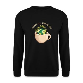 World Coffee Day - Unisex Sweatshirt - black - Front - Alina (178cm) & Michal (187cm)