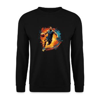 BASKETBALL forever! - Unisex Sweatshirt - black - Front - Alina (178cm) & Michal (187cm)