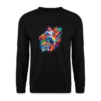 BASKETBALL forever! - Unisex Sweatshirt - black - Front - Alina (178cm) & Michal (187cm)