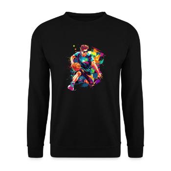 BASKETBALL forever! - Unisex Sweatshirt - black - Front - Alina (178cm) & Michal (187cm)