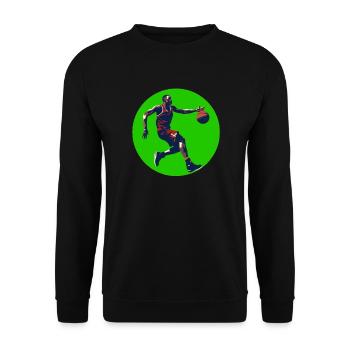 BASKETBALL forever! - Unisex Sweatshirt - black - Front - Alina (178cm) & Michal (187cm)