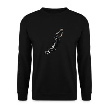 BASKETBALL forever! - Unisex Sweatshirt - black - Front - Alina (178cm) & Michal (187cm)