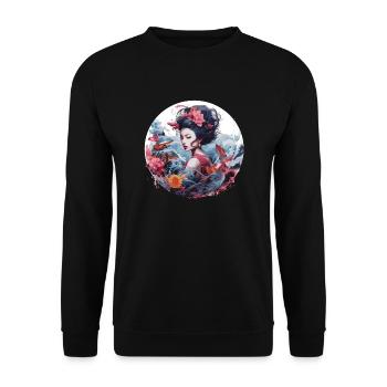 Geisha of Japan - Unisex Sweatshirt - black - Front - Alina (178cm) & Michal (187cm)