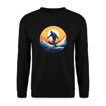 Snowboard ou ski puis après-ski - Sweat-shirt Unisexe - noir - Devant - Alina (178cm) & Michal (187cm)