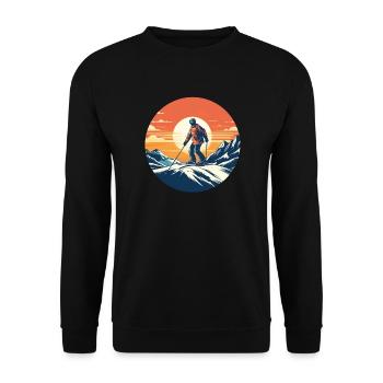 Snowboard ou ski puis après-ski - Sweat-shirt Unisexe - noir - Devant - Alina (178cm) & Michal (187cm)