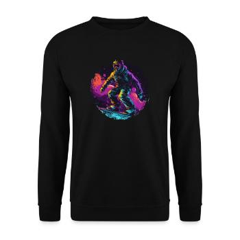 Snowboard ou ski puis après-ski - Sweat-shirt Unisexe - noir - Devant - Alina (178cm) & Michal (187cm)