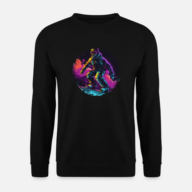 Snowboarden oder Skifahren und dann Après-Ski - Unisex Pullover - Schwarz