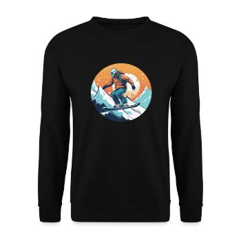 Snowboard ou ski puis après-ski - Sweat-shirt Unisexe - noir - Devant - Alina (178cm) & Michal (187cm)
