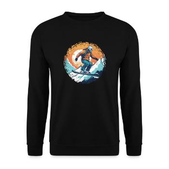 Snowboard ou ski puis après-ski - Sweat-shirt Unisexe - noir - Devant - Alina (178cm) & Michal (187cm)