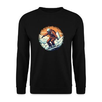 Snowboard ou ski puis après-ski - Sweat-shirt Unisexe - noir - Devant - Alina (178cm) & Michal (187cm)
