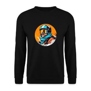 Snowboard ou ski puis après-ski - Sweat-shirt Unisexe - noir - Devant - Alina (178cm) & Michal (187cm)