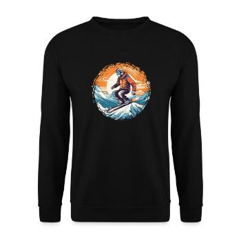 Snowboard ou ski puis après-ski - Sweat-shirt Unisexe - noir - Devant - Alina (178cm) & Michal (187cm)