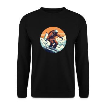 Snowboard ou ski puis après-ski - Sweat-shirt Unisexe - noir - Devant - Alina (178cm) & Michal (187cm)