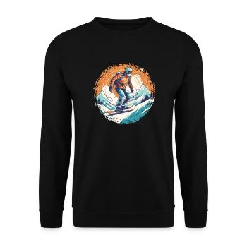 Snowboard ou ski puis après-ski - Sweat-shirt Unisexe - noir - Devant - Alina (178cm) & Michal (187cm)